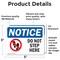 Signmission Do Not Step Here Sign With Symbol, 5 in W x Rectangle, Vinyl Decal OS-2PACK-NS-D-35-L-11377 - alternate 2